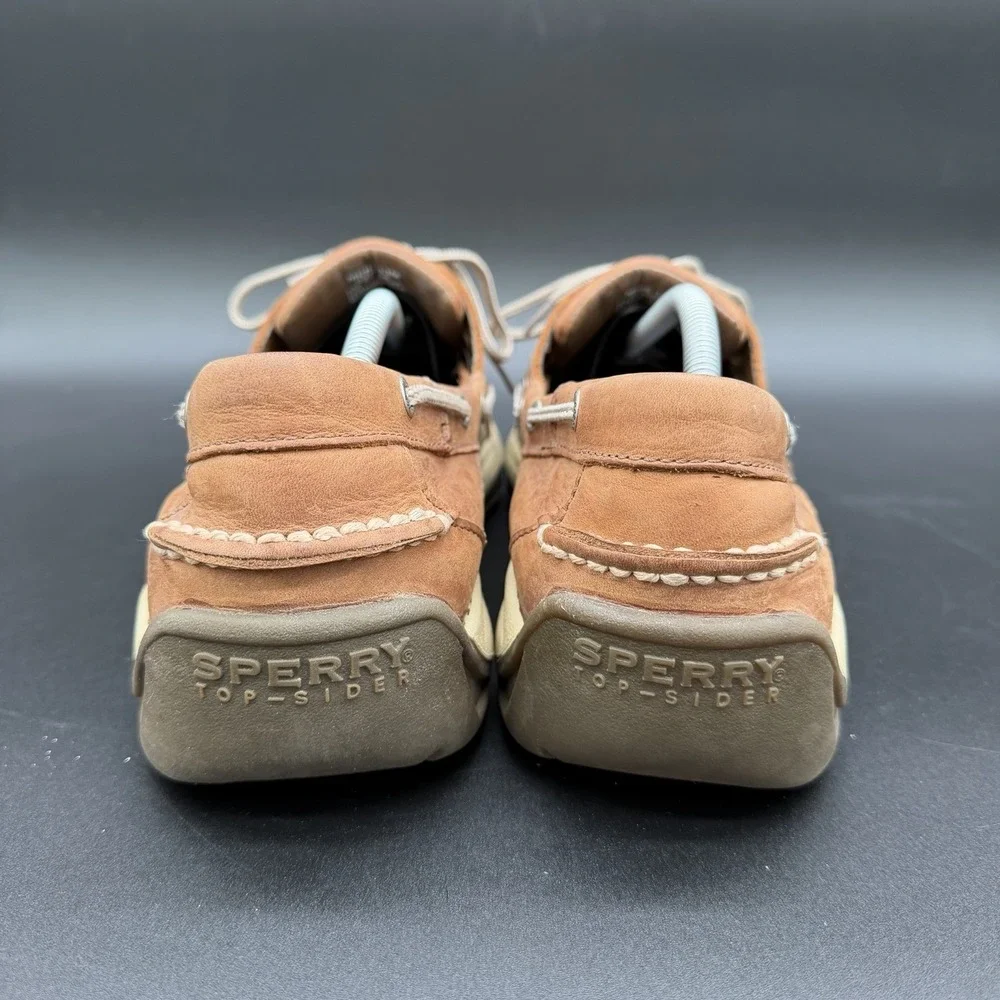 Sperry Top Spider Dark Tan Billfish 2 Eye Boat Shoes 0276308 Men's Size 13